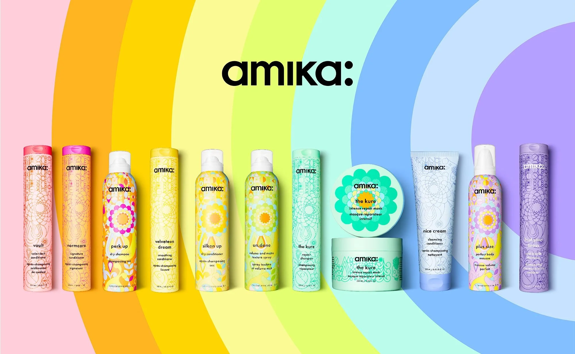 Amika Rainbow Hair Care Collection